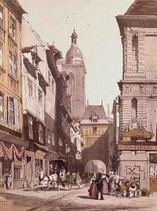 L'Abbaye St. Armand, Rouen from 'Picturesque Architecture in Paris', 1839 by Thomas Shotter Boys