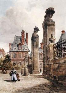 Grille des Hermes, Porte Dauphine, Palace of Fontainebleau, 1832 by Thomas Shotter Boys
