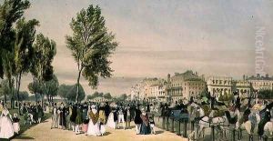 Hyde Park- near Grosvenor Gate, 1842 by Thomas Shotter Boys