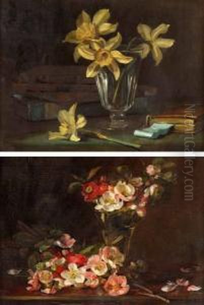 Still Life Study Of Daffodils In A Vase - view 1