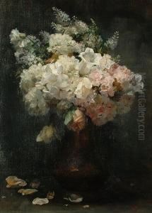 A Still Life Of Flowers In A Vase by Catherine Mary Wood