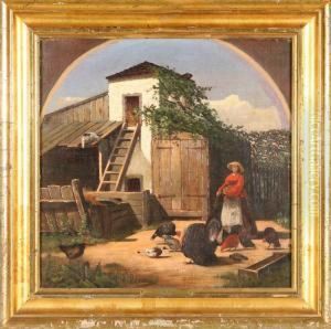 Feeding Time by George Bacon Wood Jnr.