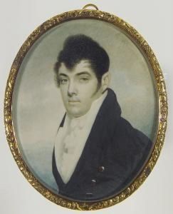 A Gentleman, Wearing Black Coat, White Waistcoat, Frilled Chemise And Cravat. by Joseph Wood