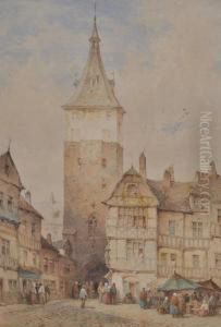 Continental Town Scene