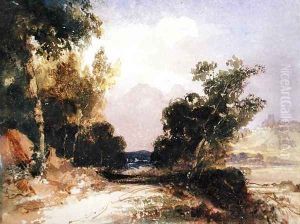 View near Arundel Castle by Thomas Shotter Boys
