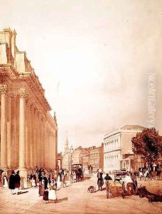 View of the Board of Trade, Whitehall from Downing Street, 1842 by Thomas Shotter Boys
