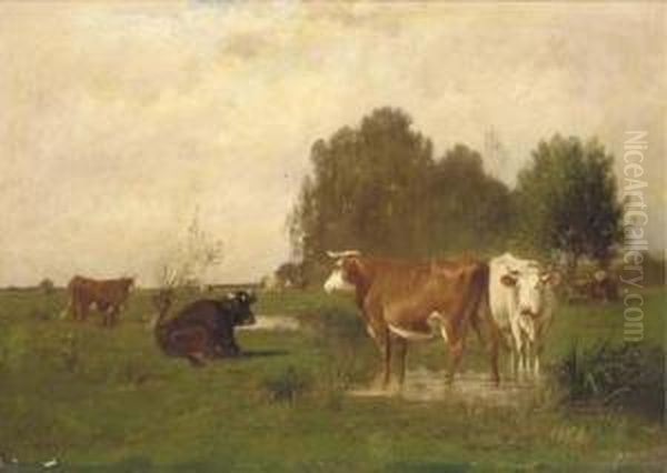 Cattle Resting In A Landscape - view 1