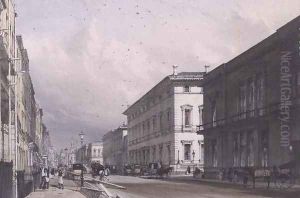 Pall Mall- Club Houses, 1842 by Thomas Shotter Boys
