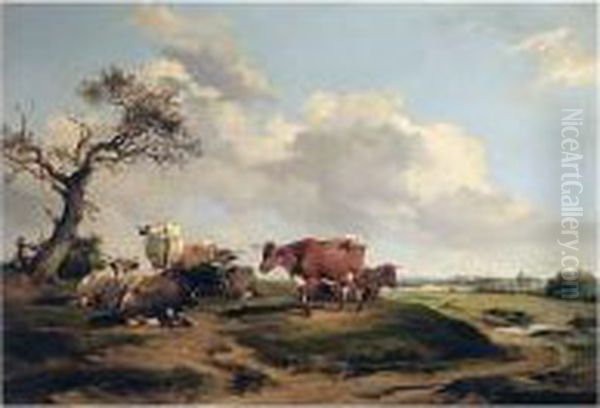 Cattle On The Banks Of The Trent - view 1