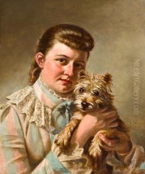 Girl With Dog - view 1