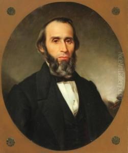Portrait Ofa Gentleman In Black Coat And Vest