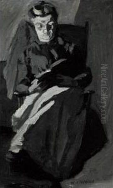 Woman Reading - view 1