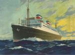 The S.s. Washington At Sea by Worden G. Wood
