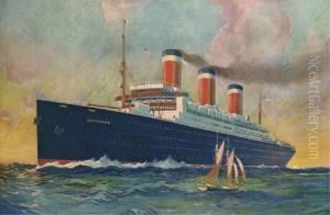Portrait Of The S.s. Leviathan by Worden G. Wood