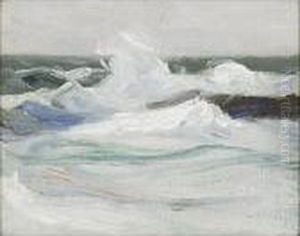 Crashing Waves by Charles Herbert Woodbury