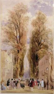 The Old Well Walk, Cheltenham, c.1840 The Old Well Walk, Cheltenham, c.1840