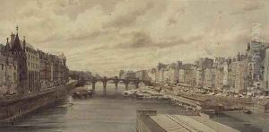 The Pont Neuf, Paris by Thomas Shotter Boys