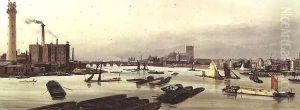 Shot Tower and Westminster, 1842 by Thomas Shotter Boys