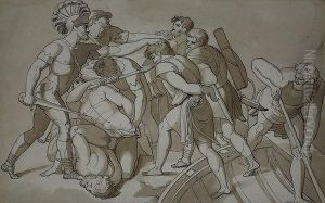 Prisoners Disembarking From A Boat