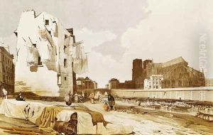 Notre Dame from the Quai St. Bernard by Thomas Shotter Boys