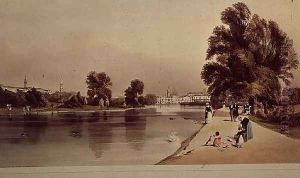 View of Horse Guards from St. James's Park, Whitehall, 1842 by Thomas Shotter Boys