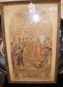 The Apostles Receiving The Holy Spirit At Pentecost by William Frederick Woodington