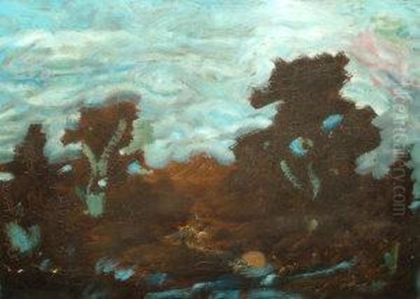 Figure Seated In A River Landscape - view 1