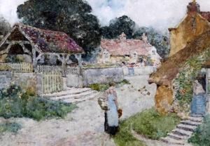 A Cotswold Village by David Woodlock