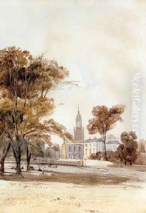 St Alphage Church From The Park, Greenwich by Thomas Shotter Boys