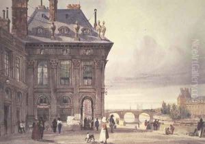 The Pont Royal and the Tuileries seen from the Institut, Paris by Thomas Shotter Boys