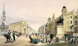 View from Charing Cross looking towards the Strand, 1842 by Thomas Shotter Boys