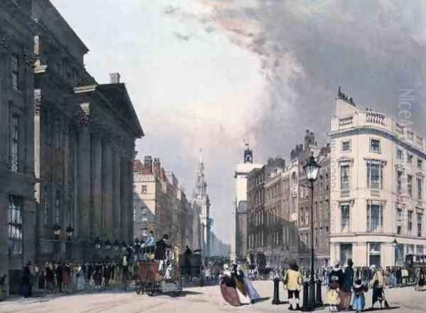 Mansion House and Cheapside, from 'London As It Is', 1842 - view 1