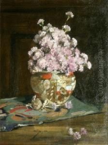 Still Life Of Flowers In A Satsuma Bowl