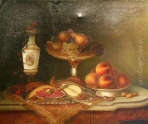 Fruit And Floral Still Life by John Archibald Woodside Sr.