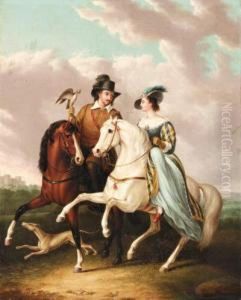 The Falconer
Signed And Dated 'i.a. Woodside 1829' (lower Left) by John Archibald Woodside Sr.