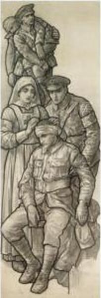 The British Red Cross, Design For A Stained Glass Window - view 1