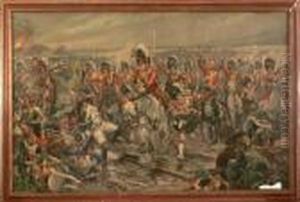 Scottish Battle Scene by Richard Caton Woodville