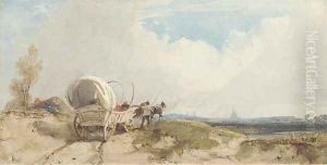 Landscape with a wagon by Thomas Shotter Boys