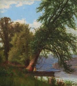 ''along Catskill Creek'' by John Douglas Woodward