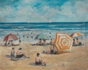 At The Beach by Mabel May Woodward