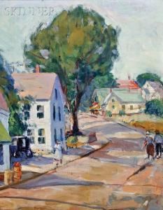 Village Street In Summer