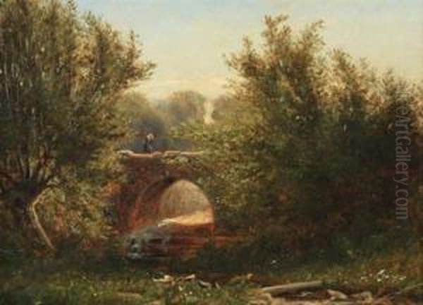 Landscape With Ducks And Bridge - view 1