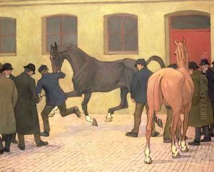 Showing at Tattersalls (1) by Robert Polhill Bevan