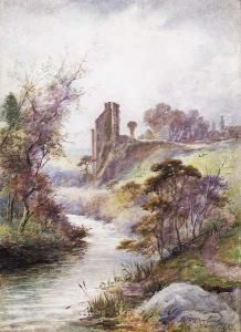 Bosslyn Castle, Looking West by William Woolard