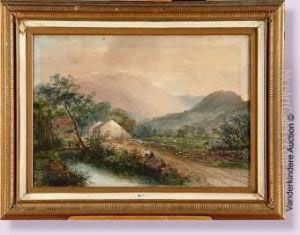 Paysage Anime En Ecosse by Charles Nicholls Woolnoth
