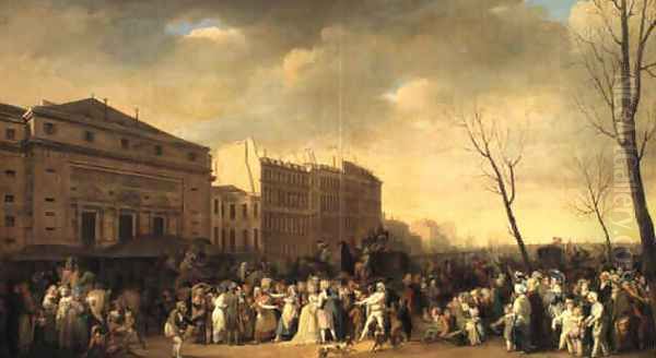 A carnival on the Boulevard du Crime 1832 - view 1