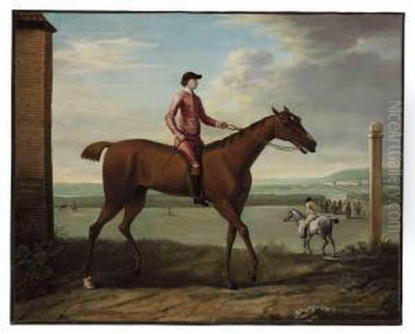 'brockelsby Betty' With Jockey Up At Newmarket, Before Her Celebrated Match With Astridge Ball - view 1