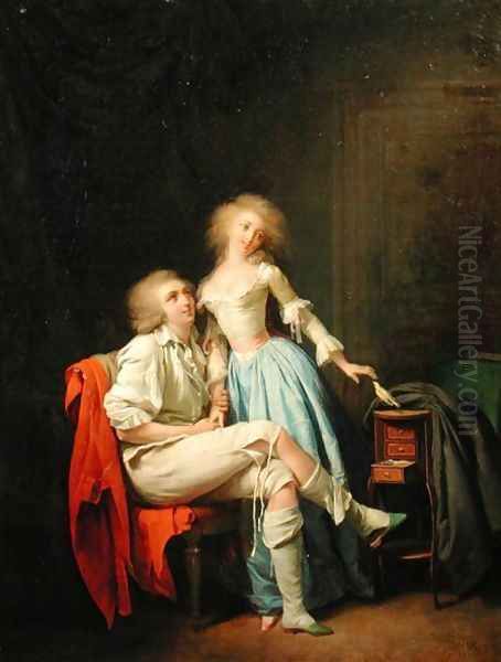 Couple with an Escaped Bird - view 1