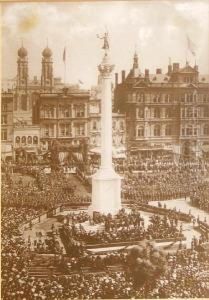 Dedication Of Monument In Union Square, San Francisco by Willard E. Worden