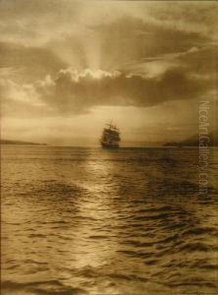 Ship And San Francisco Headlands - view 1